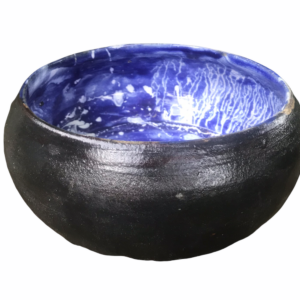 Ceramiczna Misa Duża biało kobaltowo brązowa Ceramika Gary Misaki