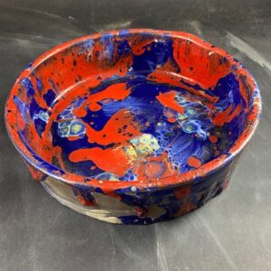 Ceramiczna Miska kobaltowo - czerwona Ceramika Gary Misaki