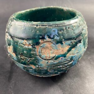 Ceramiczna Czarka duża zielono - turkusowa Ceramika Gary Misaki