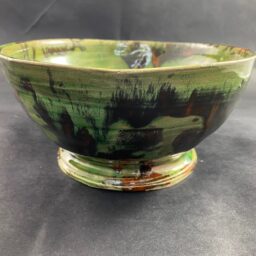 Ceramiczna Miska Waza zielono czerwono wielokolorowa Ceramika Gary Misaki