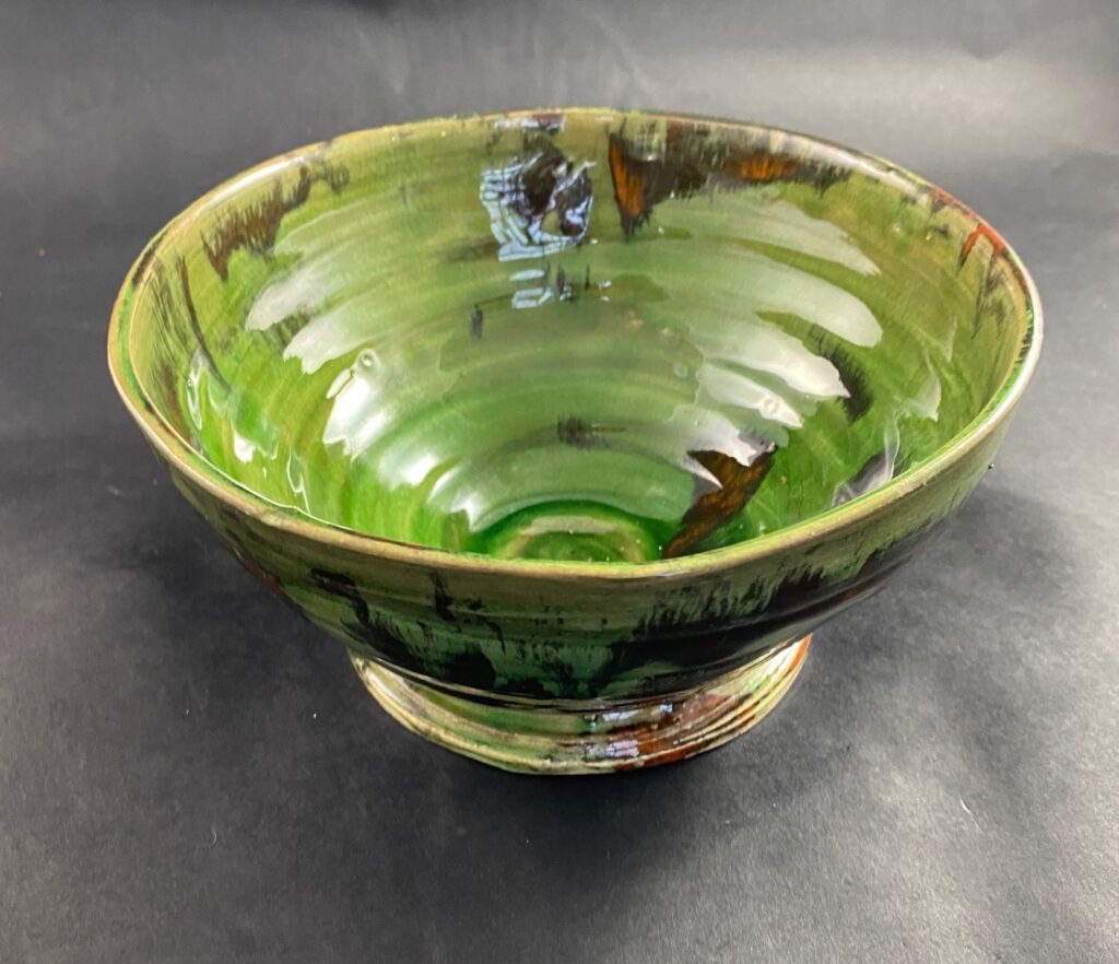 Ceramiczna Miska Waza zielono czerwono wielokolorowa Ceramika Gary Misaki