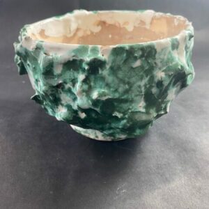 Ceramiczna Miska biało zielona Ceramika Gary Misaki