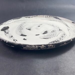 Ceramiczny Talerz biało czarny Ceramika Gary Misaki
