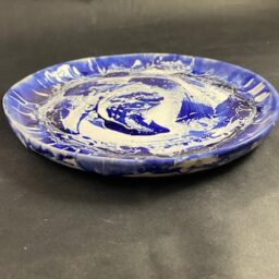 Ceramiczny Talerz kobaltowo biały Ceramika Gary Misaki