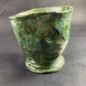 Ceramiczny Kielich pucharek zielony Ceramika Gary Misaki