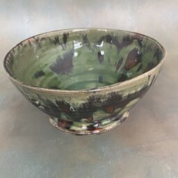 Ceramiczna Miska Waza zielono czerwono wielokolorowa Ceramika Gary Misaki