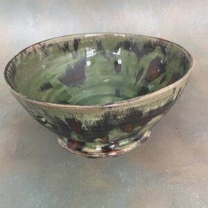 Ceramiczna Miska Waza zielono czerwono wielokolorowa Ceramika Gary Misaki