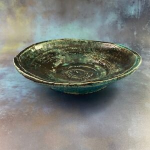 Ceramiczny Talerz , miska turkusowo niebieska Ceramika Gary Misaki