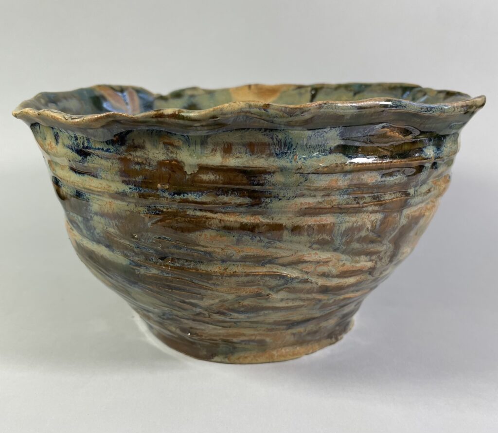 Ceramiczna waza misa brązowo zielona Ceramika Gary Misaki