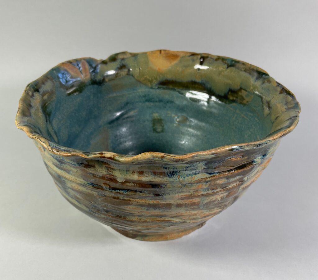Ceramiczna waza misa brązowo zielona Ceramika Gary Misaki