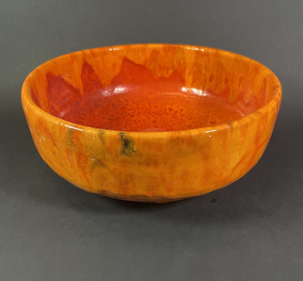 Misa ceramiczna duża pomarańczowa płomienna Ceramika Gary Misaki
