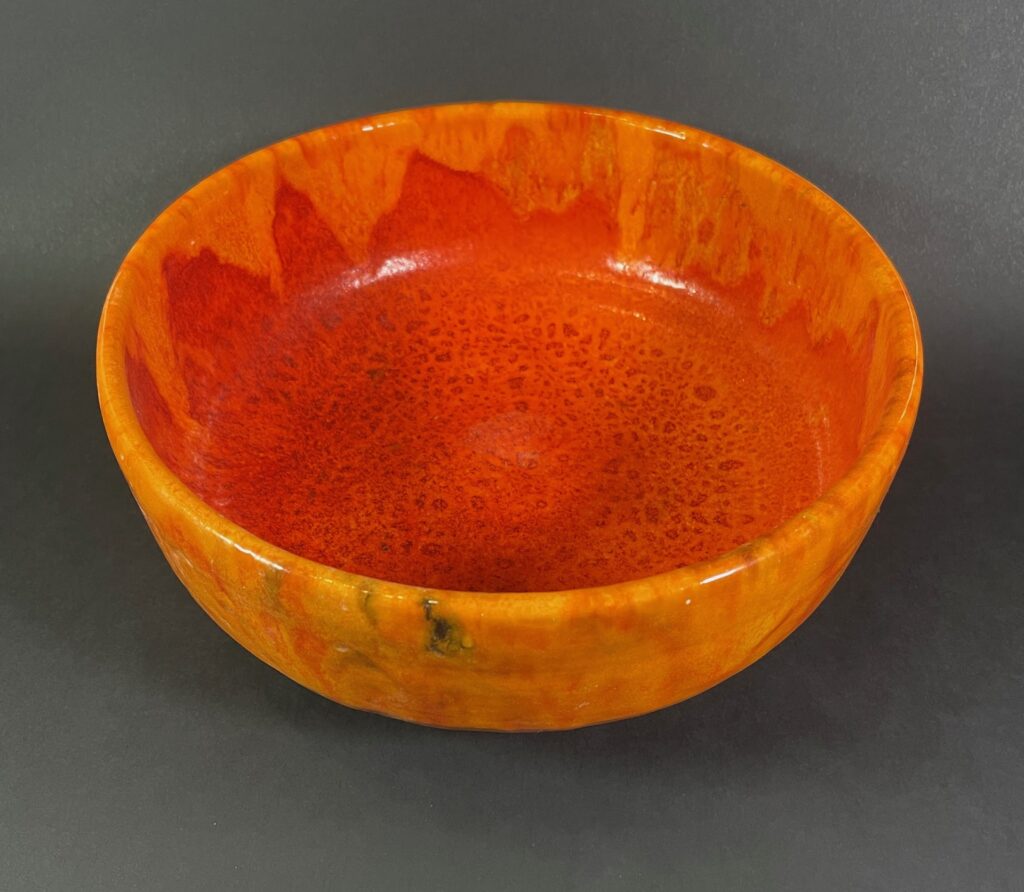 Misa ceramiczna duża pomarańczowa płomienna Ceramika Gary Misaki