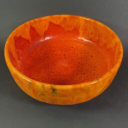 Misa ceramiczna duża pomarańczowa płomienna Ceramika Gary Misaki